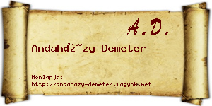 Andaházy Demeter névjegykártya